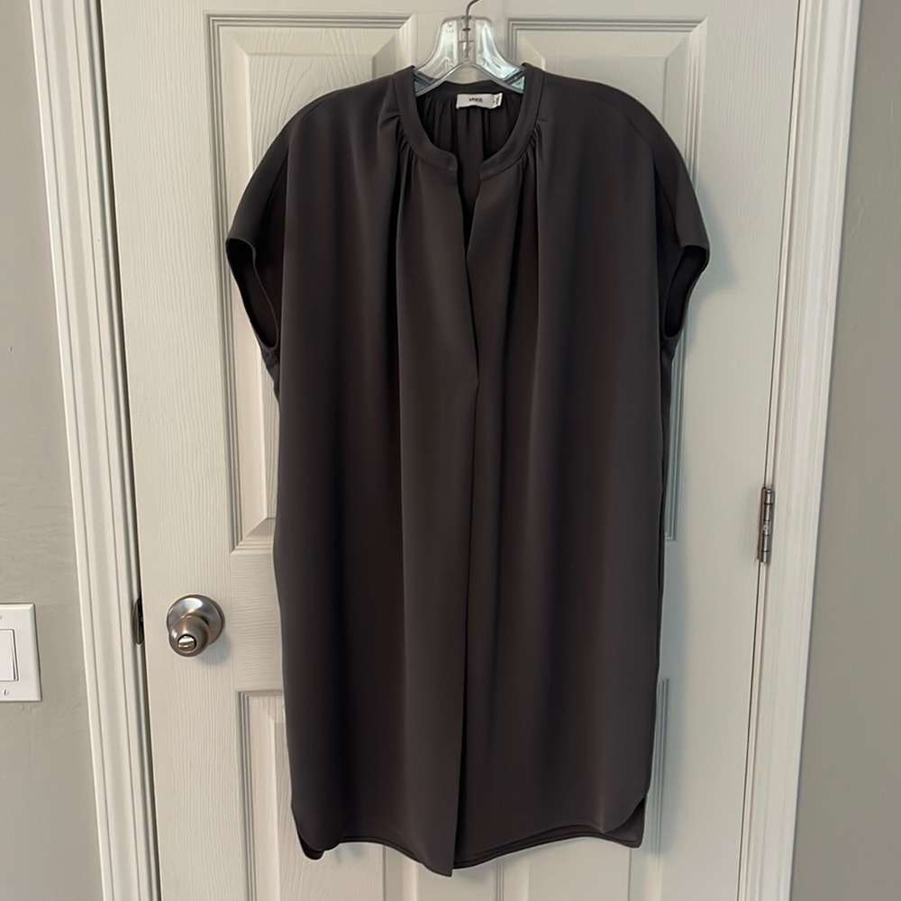 Vince split neck dress